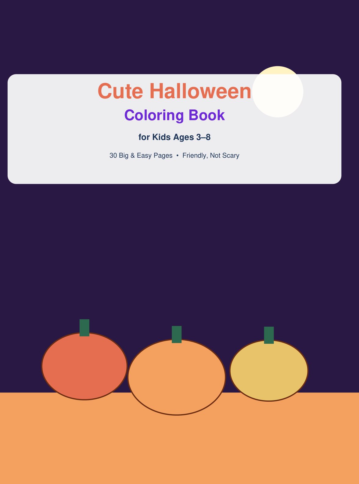 Cute Halloween Colouring Book